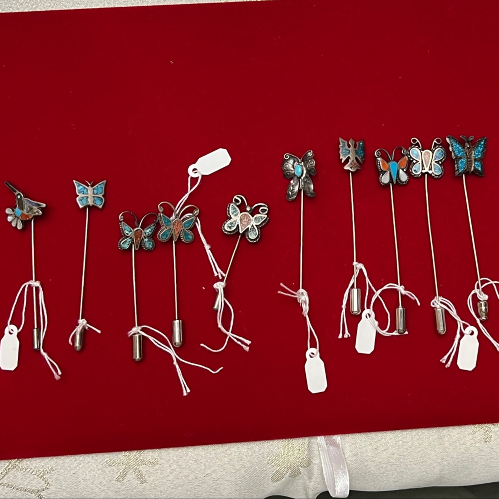 Butterfly and Flower Stick Pins